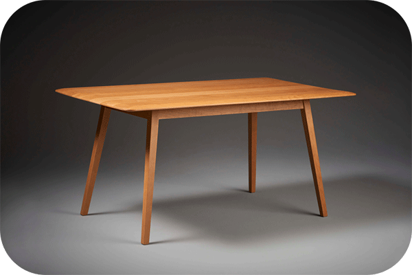simple 4 leg cherry dining table